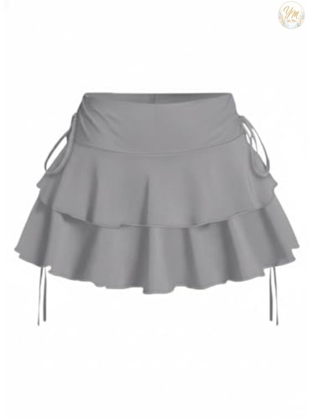 Women's Y2K Mini Ruffle Skort with Shorts Coquette Low Rise A-Line Ruffle Skirt